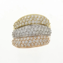 Nhẫn kim cương K18YG/PT900/K18PG 2.04CT 666230