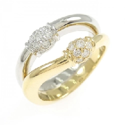 Nhẫn kim cương 750YG/PT900 0.32CT