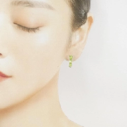 K18WG Peridot Bông tai - Hàng hiệu Chính hãng 867971