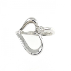 Nhẫn kim cương hình trái tim × hoa K10WG 0.03 - Hàng hiệu Authentic 854470