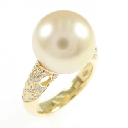 Nhẫn ngọc trai trắng K18YG 12.4mm - Hàng hiệu Chính hãng