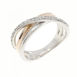 Nhẫn kim cương K18WG/K18PG 0.08CT