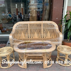 Bàn ghế sofa mây phòng khách nhỏ gọn 479374
