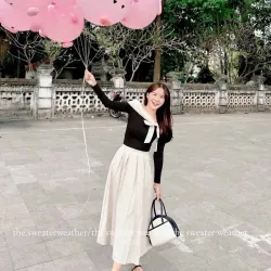 Đầm trễ vai dáng xoè size S, hàng mới, phom nhỏ 968789