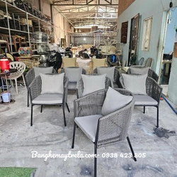 Ghế ngoài trời đan dây dù 498956