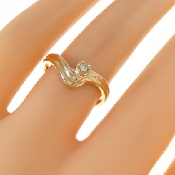 Nhẫn kim cương K18YG 0.03CT 671402