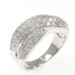 Nhẫn kim cương Pavé 750WG 0.76CT - Hàng hiệu Chính hãng