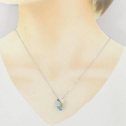 K18WG Mặt dây chuyền đá màu - Hàng hiệu Authentic 857558