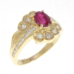 Nhẫn ruby K18YG 0.68CT