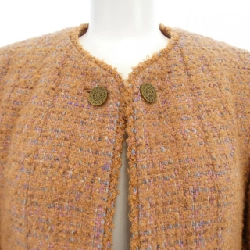 【Mã giảm giá】【Cổ điển】Áo khoác không cổ CHANEL 638212