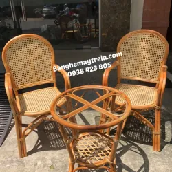 Ghế mây tự nhiên mắt cáo có tay 792318