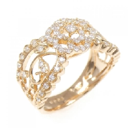 Nhẫn kim cương K18PG hoa 0.40CT