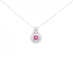 K18WG Dây chuyền Ruby 0.41CT - Hàng hiệu Chính hãng