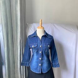 áo khoác jean, áo denim freesize nữ 70427