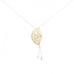 K18YG Quạt Cầm Tay Dây Chuyền Kim Cương 0.03CT - Hàng hiệu Chính Hãng