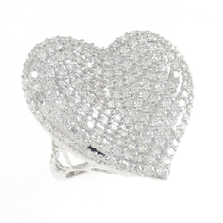 Nhẫn kim cương hình trái tim K18WG 2.00CT - Hàng hiệu Authentic