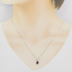 K18WG Đá Garnet Dây Chuyền - Hàng hiệu Chính hãng 860220