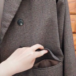 Áo khoác blazer nữ, caro nhí 9413