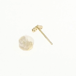 K18YG Bông tai kim cương hình trái tim một bên - Hàng hiệu Chính hãng 870080