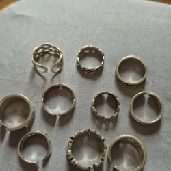 10 nhẫn nữ free size chất liệu bạc và mạ bạc 564170