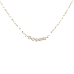 K10YG Dây chuyền kim cương 0.07CT - Hàng hiệu Authentic