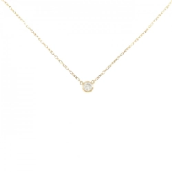 K18YG Solitaire Dây chuyền kim cương 0.10CT - Hàng hiệu Chính hãng