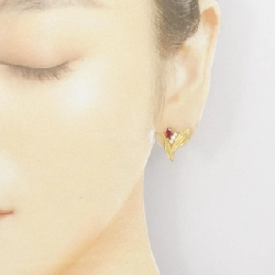 K18YG Bông tai Ruby 0.41CT - Hàng hiệu Chính hãng 872546