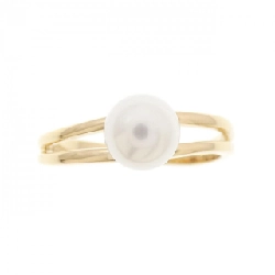 Nhẫn ngọc trai Akoya K18YG 6.1mm 667387