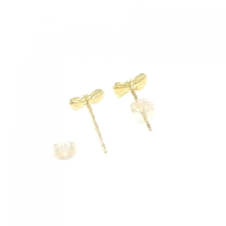 K18YG Bông tai kim cương hình ruy băng - Hàng hiệu Chính hãng 877400