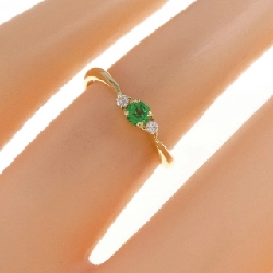 Nhẫn Garnet Xanh K18YG 0.10CT 668565