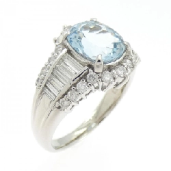 Nhẫn Aquamarine PT900 2.33CT - Hàng hiệu Chính hãng