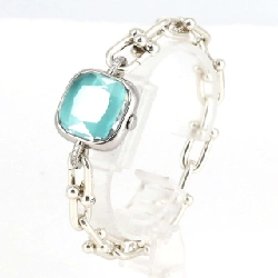 Tiffany Hardware Rug D Bracelet Size L 73331277 SS Quartz - Hàng hiệu Authentic 877469