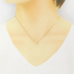 K18YG Dây chuyền kim cương hình trái tim - Hàng hiệu Chính hãng 858138