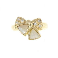 Nhẫn mẹ ngọc trai K18YG hình ruy băng 672186