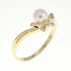 Nhẫn ngọc trai Akoya K18YG 4mm