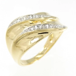 Nhẫn kim cương K18YG/PT900 0.03CT