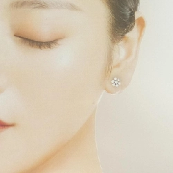 K18WG Bông tai Kim cương Hoa 0.34CT - Hàng hiệu Chính hãng 869406