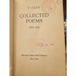 T.S ELIOT : COLLECTED POEMS 1909 - 1935 119809