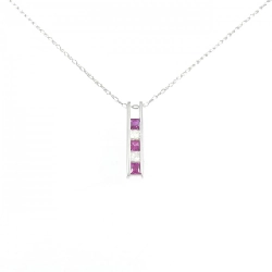 Dây chuyền ruby PT900/PT850 0.35CT - Hàng hiệu Authentic