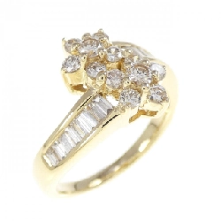 Nhẫn kim cương hoa K18YG 1.00CT