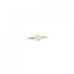 【Tái chế】Nhẫn kim cương K18YG hình hoa 0.15CT 673125