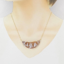 750YG Vòng cổ Shell Cameo - Hàng hiệu Chính hãng 857454