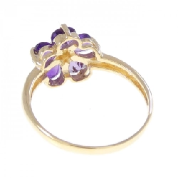 Nhẫn Amethyst K18YG Hoa 665437