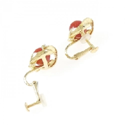 K18YG Đôi bông tai san hô 7.5mm - Hàng hiệu Chính hãng 870183