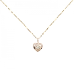 K18PG/K18YG Dây chuyền kim cương hình trái tim - Hàng hiệu Authentic