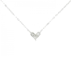 K18WG Dây chuyền kim cương hình trái tim 0.25CT - Hàng hiệu Chính hãng