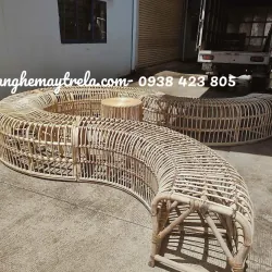 Băng ghế uốn mây tự nhiên 711691