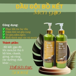 Cặp dầu gội xả bồ kết men gạo tặng xịt mọc tóc