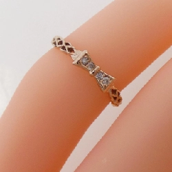 Nhẫn hồng ngọc K10PG với kim cương 0.02CT 670413