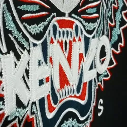 Áo len Kenzo chui đầu thêu logo đầu hổ màu đen 719780